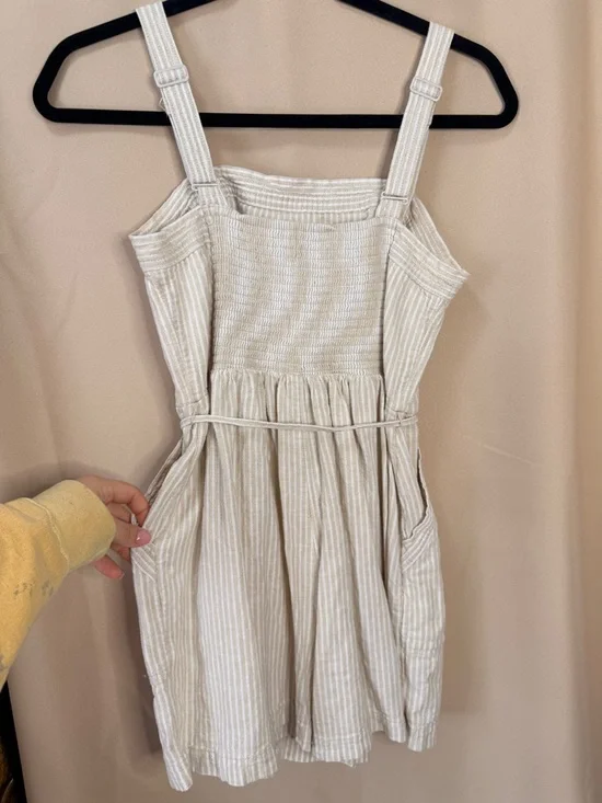 Old Navy Cream Stripe Romper - Picture 5 of 8